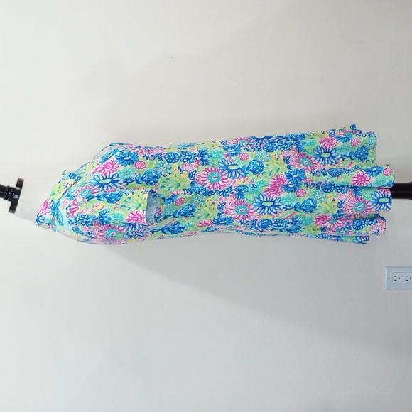 Ibkul LILLI Print Godet Dress Hot Pink/Multi Beach/Pool/Tennis/Golf Dress, S - Picture 5 of 12
